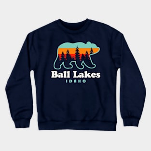 Ball Lakes Idaho Pyramid Lake Trail Bear Crewneck Sweatshirt